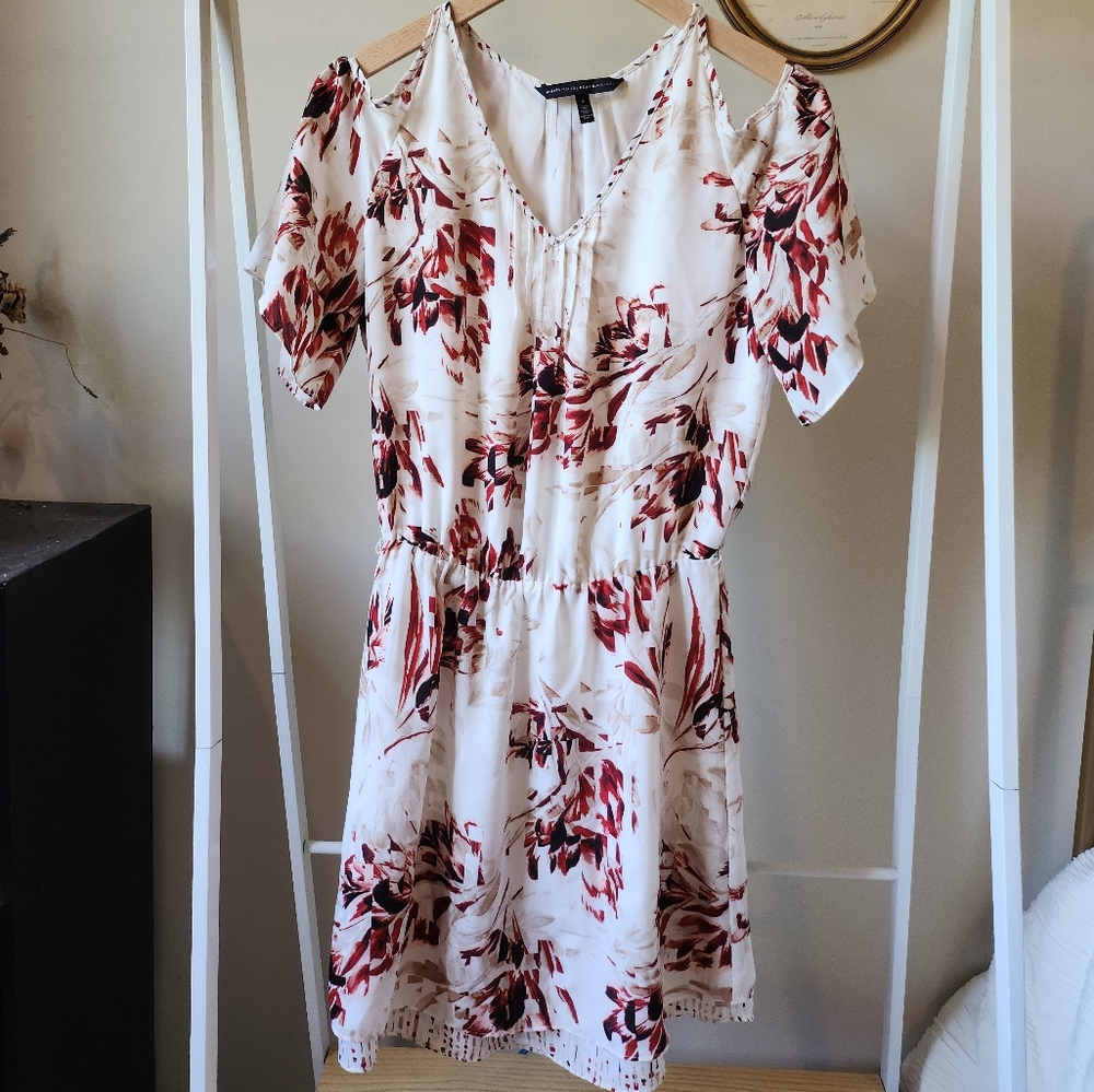 Cold shoulder floral dress